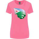 Curled Djibouti Flag Djiboutians Day Football Womens Wider Cut T-Shirt Azalea