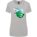 Curled Djibouti Flag Djiboutians Day Football Womens Wider Cut T-Shirt Sports Grey