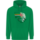 Curled Dominica Flag Dominican Day Football Childrens Kids Hoodie Irish Green