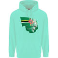 Curled Dominica Flag Dominican Day Football Childrens Kids Hoodie Peppermint