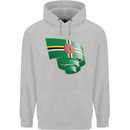 Curled Dominica Flag Dominican Day Football Childrens Kids Hoodie Sports Grey