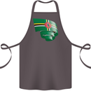 Curled Dominica Flag Dominican Day Football Cotton Apron 100% Organic Dark Grey