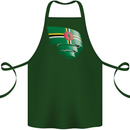 Curled Dominica Flag Dominican Day Football Cotton Apron 100% Organic Forest Green