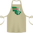 Curled Dominica Flag Dominican Day Football Cotton Apron 100% Organic Khaki