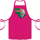 Curled Dominica Flag Dominican Day Football Cotton Apron 100% Organic Pink
