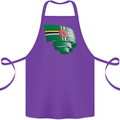 Curled Dominica Flag Dominican Day Football Cotton Apron 100% Organic Purple