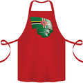 Curled Dominica Flag Dominican Day Football Cotton Apron 100% Organic Red
