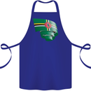 Curled Dominica Flag Dominican Day Football Cotton Apron 100% Organic Royal Blue
