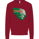 Curled Dominica Flag Dominican Day Football Kids Sweatshirt Jumper Red