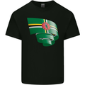 Curled Dominica Flag Dominican Day Football Kids T-Shirt Childrens Black