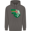 Curled Dominica Flag Dominican Day Football Mens 80% Cotton Hoodie Charcoal