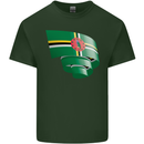 Curled Dominica Flag Dominican Day Football Mens Cotton T-Shirt Tee Top Forest Green