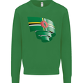Curled Dominica Flag Dominican Day Football Mens Sweatshirt Jumper Irish Green