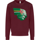 Curled Dominica Flag Dominican Day Football Mens Sweatshirt Jumper Maroon