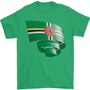 Curled Dominica Flag Dominican Day Football Mens T-Shirt 100% Cotton Irish Green