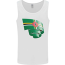 Curled Dominica Flag Dominican Day Football Mens Vest Tank Top White
