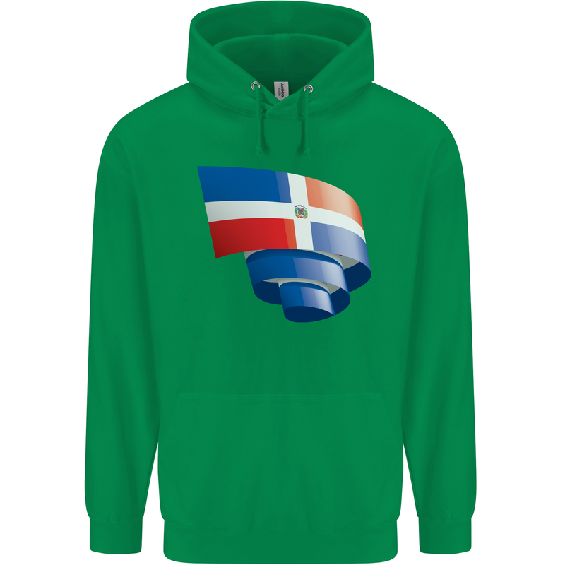 Curled Dominican Republic Flag Dominicanos Day Childrens Kids Hoodie Irish Green