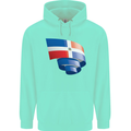 Curled Dominican Republic Flag Dominicanos Day Childrens Kids Hoodie Peppermint