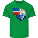 Curled Dominican Republic Flag Dominicanos Day Kids T-Shirt Childrens Irish Green