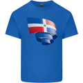 Curled Dominican Republic Flag Dominicanos Day Kids T-Shirt Childrens Royal Blue