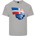 Curled Dominican Republic Flag Dominicanos Day Kids T-Shirt Childrens Sports Grey