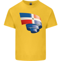 Curled Dominican Republic Flag Dominicanos Day Kids T-Shirt Childrens Yellow