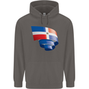 Curled Dominican Republic Flag Dominicanos Day Mens 80% Cotton Hoodie Charcoal