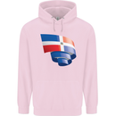 Curled Dominican Republic Flag Dominicanos Day Mens 80% Cotton Hoodie Light Pink