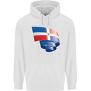 Curled Dominican Republic Flag Dominicanos Day Mens 80% Cotton Hoodie White