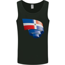 Curled Dominican Republic Flag Dominicanos Day Mens Vest Tank Top Black