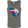 Curled Dominican Republic Flag Dominicanos Day Mens Vest Tank Top Charcoal