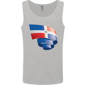 Curled Dominican Republic Flag Dominicanos Day Mens Vest Tank Top Sports Grey