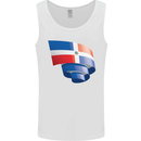 Curled Dominican Republic Flag Dominicanos Day Mens Vest Tank Top White