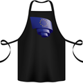 Curled EU Flag European Union Flag Football Cotton Apron 100% Organic Black