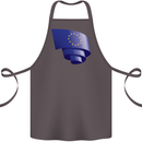 Curled EU Flag European Union Flag Football Cotton Apron 100% Organic Dark Grey