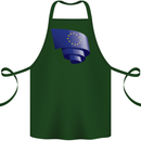 Curled EU Flag European Union Flag Football Cotton Apron 100% Organic Forest Green