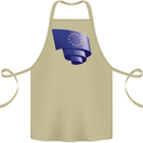 Curled EU Flag European Union Flag Football Cotton Apron 100% Organic Khaki