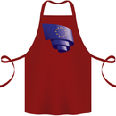 Curled EU Flag European Union Flag Football Cotton Apron 100% Organic Maroon