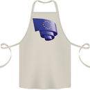 Curled EU Flag European Union Flag Football Cotton Apron 100% Organic Natural