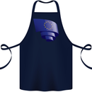 Curled EU Flag European Union Flag Football Cotton Apron 100% Organic Navy Blue