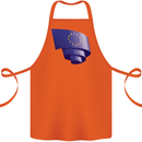 Curled EU Flag European Union Flag Football Cotton Apron 100% Organic Orange