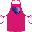 Curled EU Flag European Union Flag Football Cotton Apron 100% Organic Pink