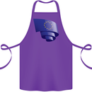 Curled EU Flag European Union Flag Football Cotton Apron 100% Organic Purple