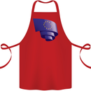 Curled EU Flag European Union Flag Football Cotton Apron 100% Organic Red
