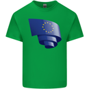 Curled EU Flag European Union Flag Football Kids T-Shirt Childrens Irish Green