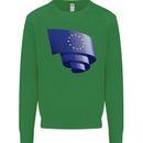 Curled EU Flag European Union Flag Football Mens Sweatshirt Jumper Irish Green