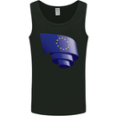 Curled EU Flag European Union Flag Football Mens Vest Tank Top Black