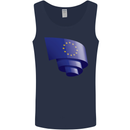 Curled EU Flag European Union Flag Football Mens Vest Tank Top Navy Blue