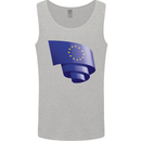 Curled EU Flag European Union Flag Football Mens Vest Tank Top Sports Grey