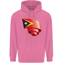 Curled East Timor Flag Day Football Childrens Kids Hoodie Azalea